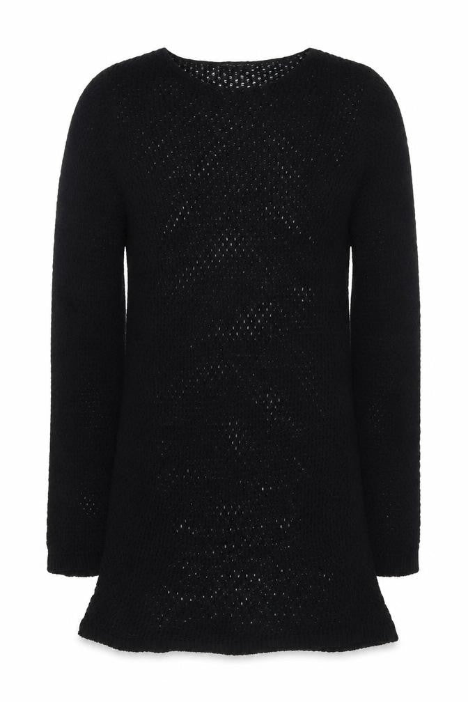 PrettyLittleThing Women’s Black Knitted Jumper Dress Size 12