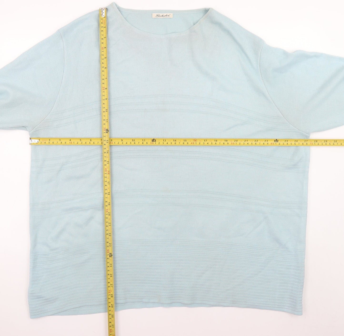 Berkertex Womens Blue Pullover Jumper Size 22 Acrylic Knit