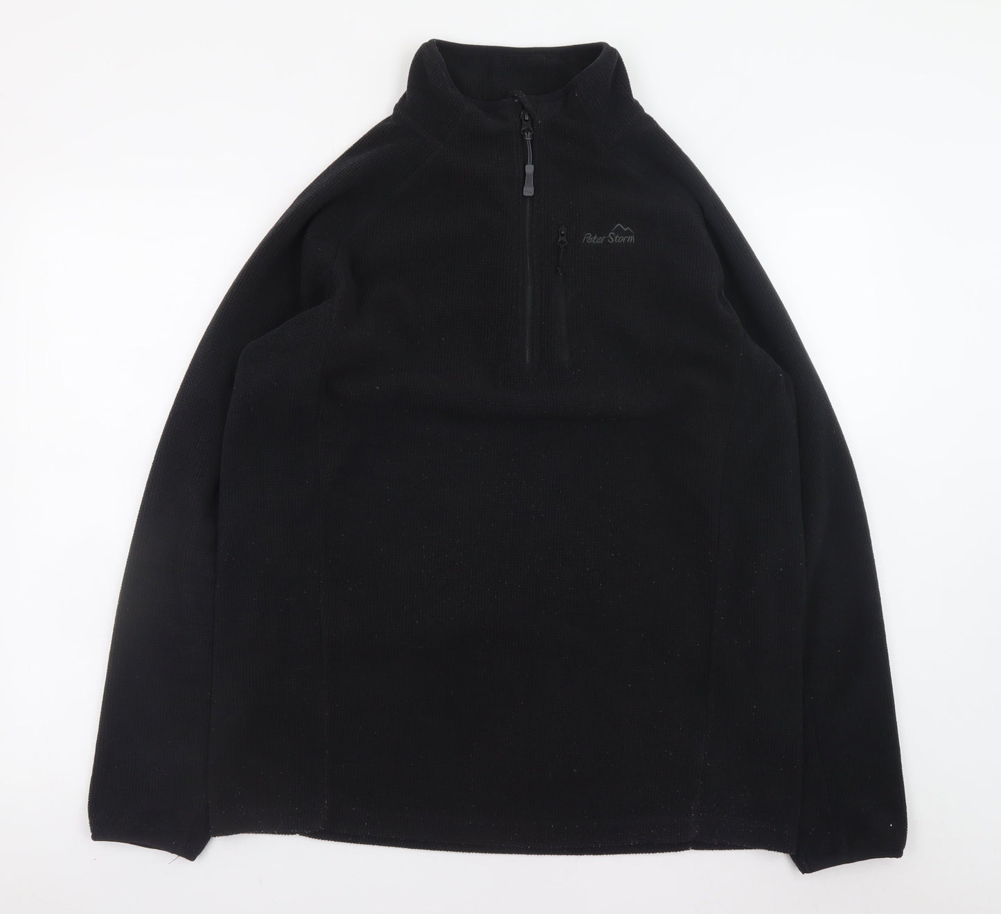 Peter Storm Men's Black Fleece 1/4 Zip Pullover Sweatshirt M