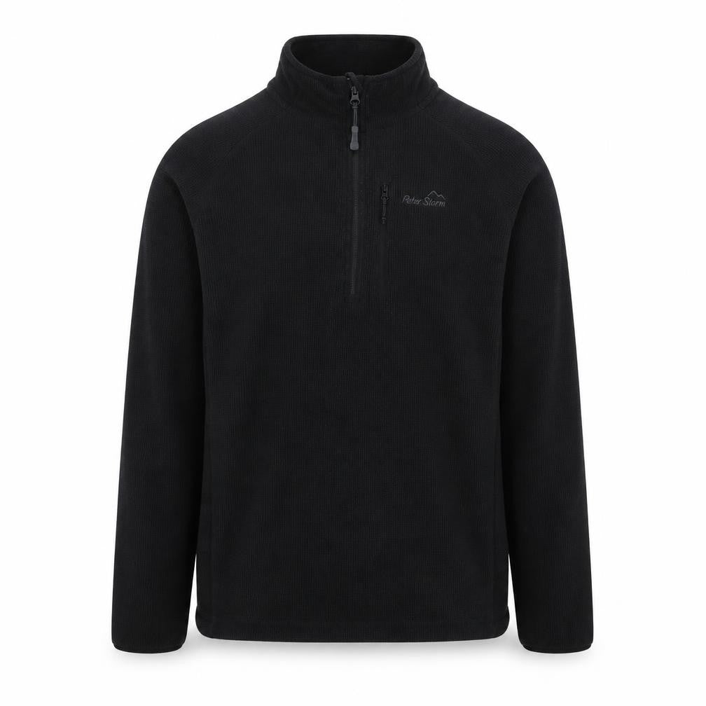 Peter Storm Men's Black Fleece 1/4 Zip Pullover Sweatshirt M