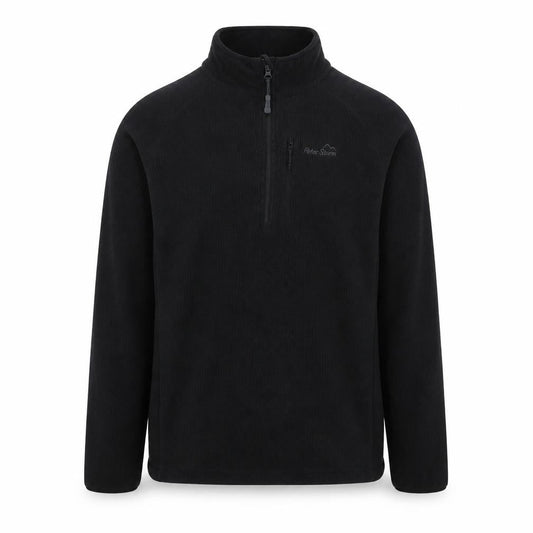 Peter Storm Men's Black Fleece 1/4 Zip Pullover Sweatshirt M