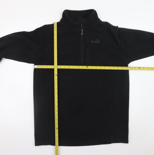 Peter Storm Men's Black Fleece 1/4 Zip Pullover Sweatshirt M