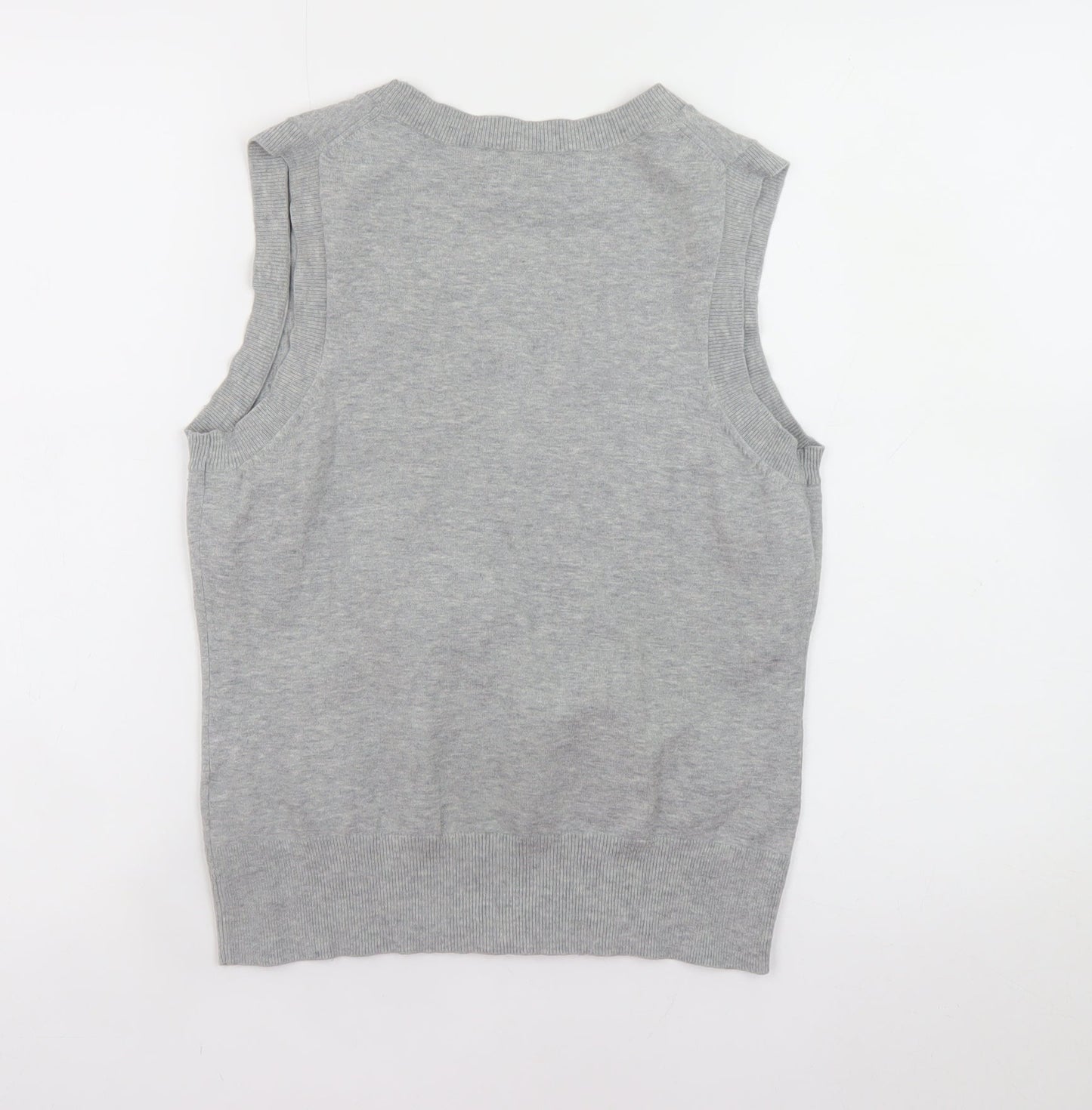 Banana Republic Womens Grey Sleeveless V-Neck Knit Tank Top Size S