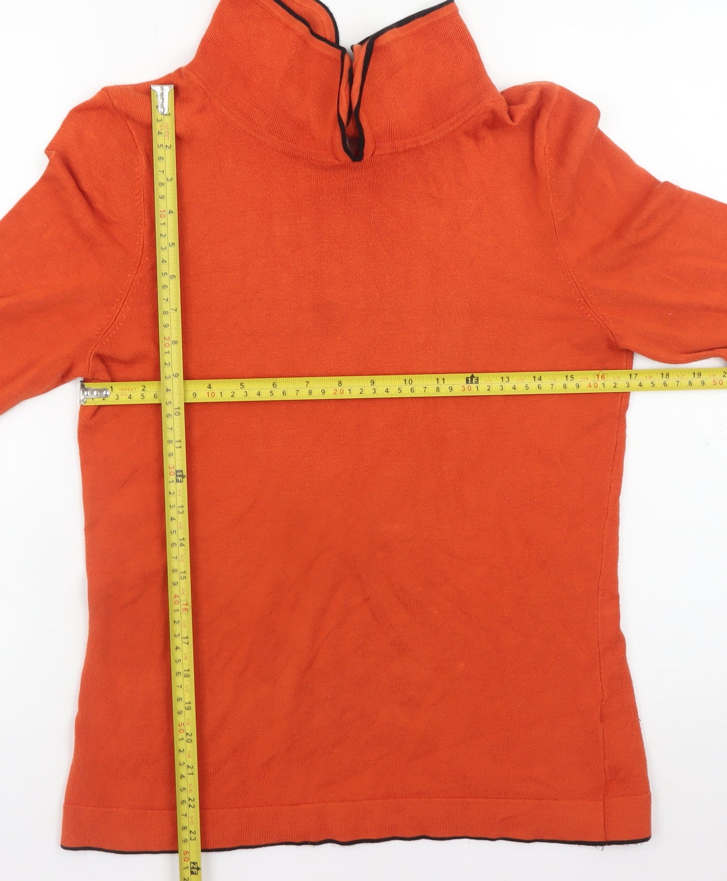 Principles by Ben de Lisi Women's Orange High Neck Knit Jumper Size 10