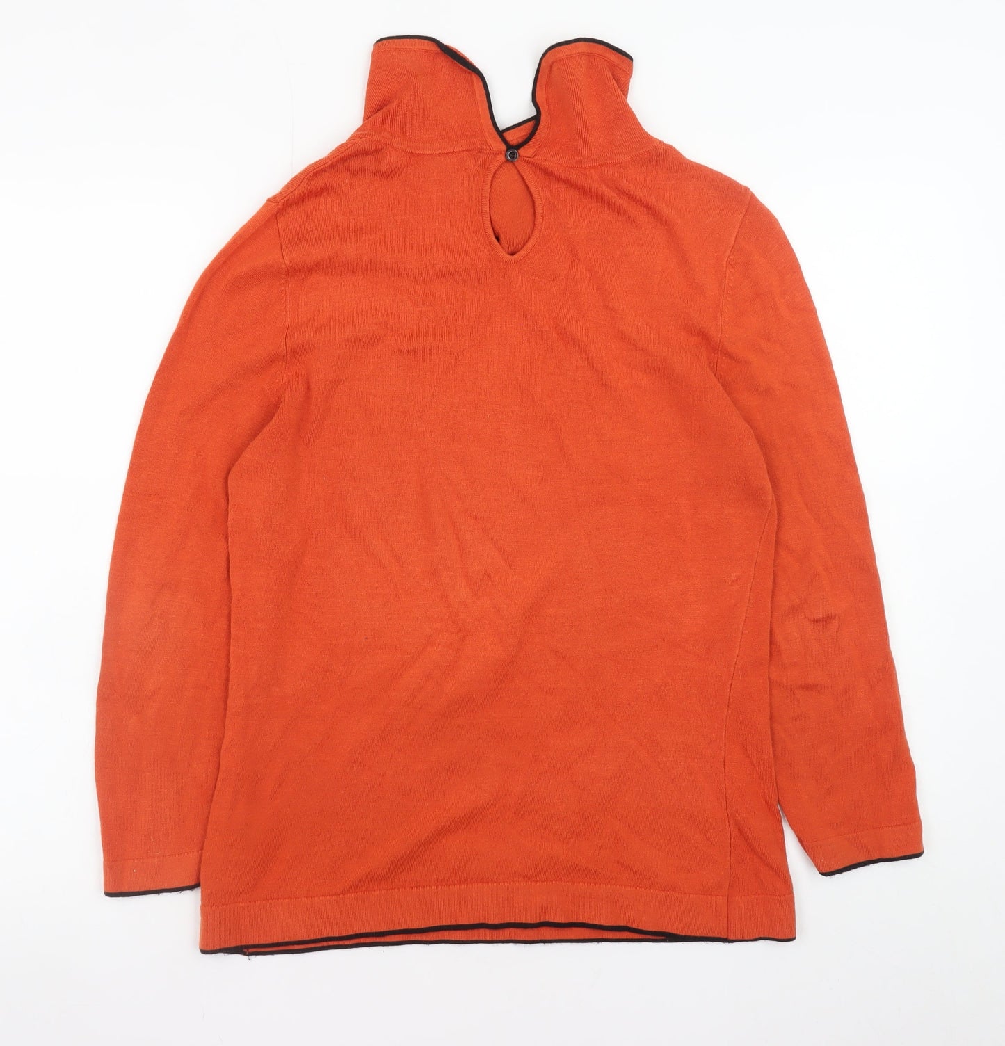 Principles by Ben de Lisi Women's Orange High Neck Knit Jumper Size 10
