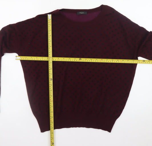 Paul Smith Women's Purple Merino Wool Polka Dot Jumper Size M