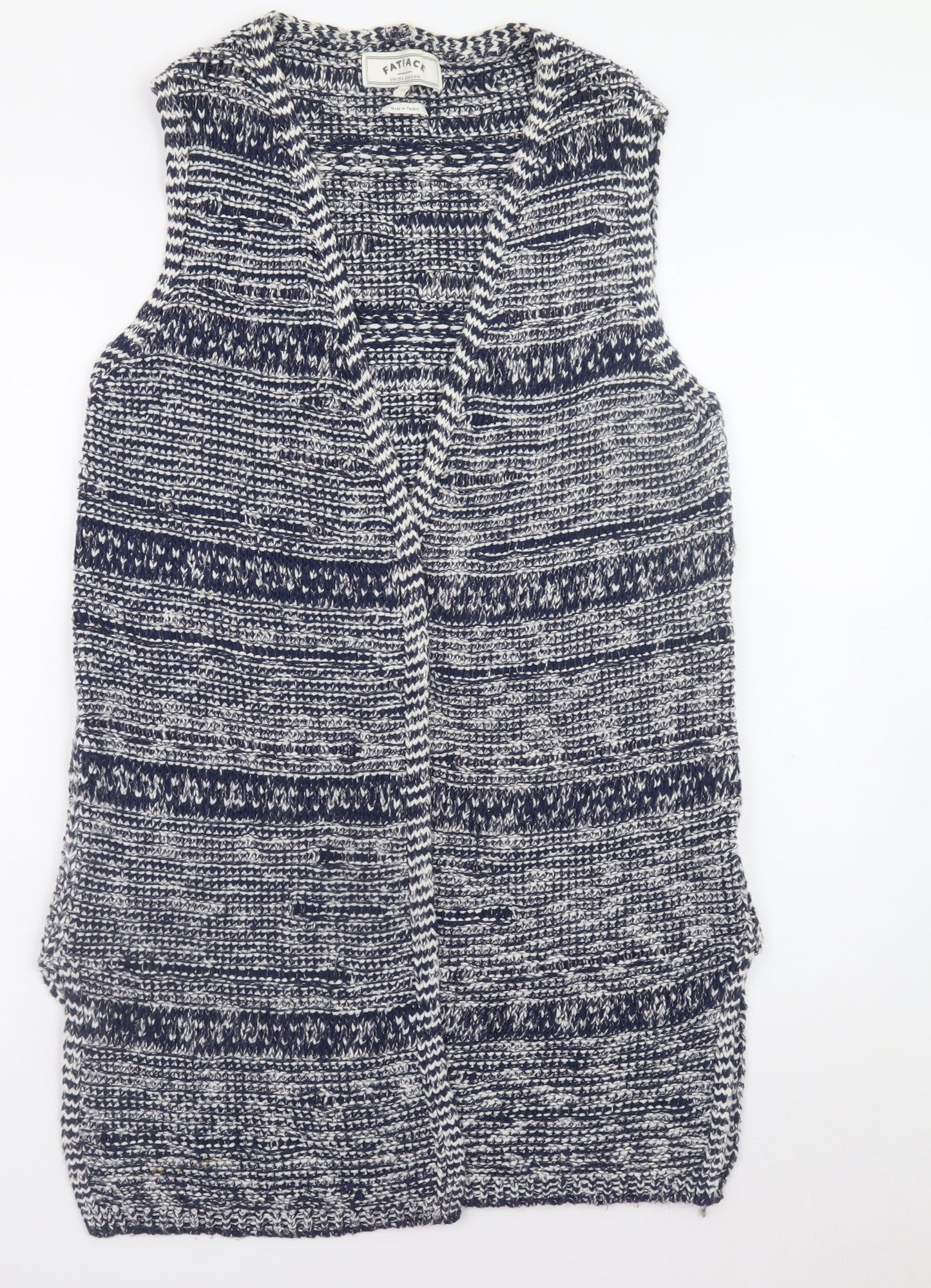 FatFace Women's Blue Cotton Knit Sleeveless Vest Size 12