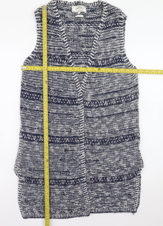 FatFace Women's Blue Cotton Knit Sleeveless Vest Size 12