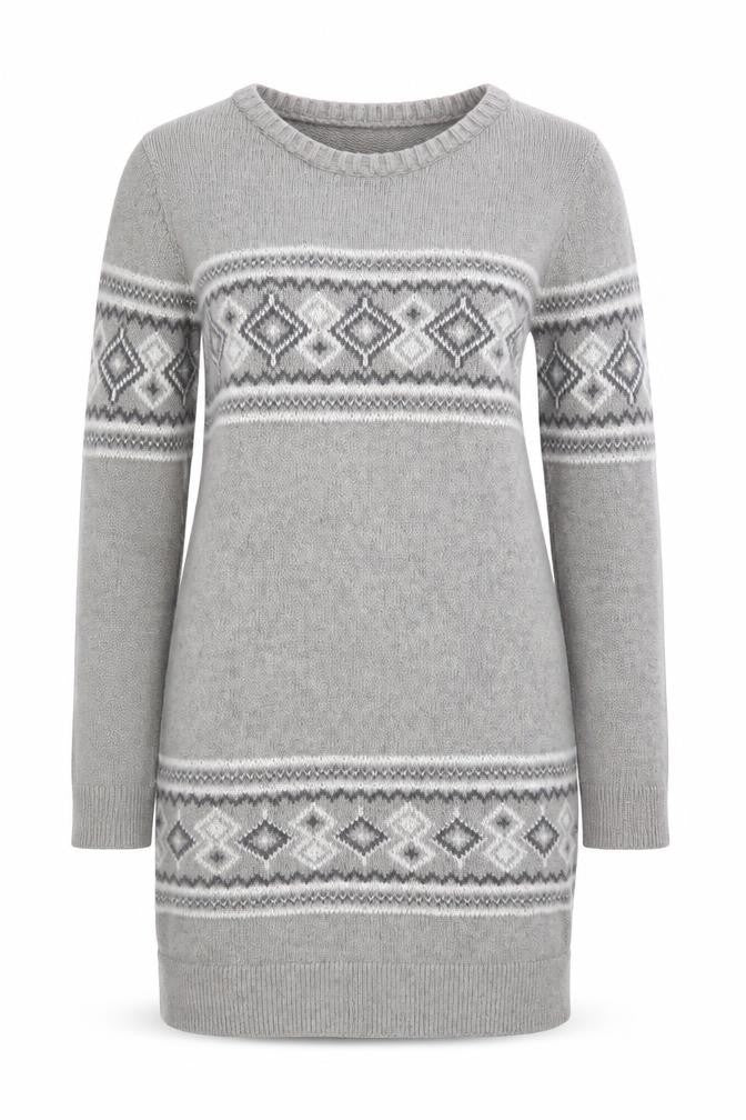 Crew Clothing Women Grey Size 8 Knit Jumper Dress