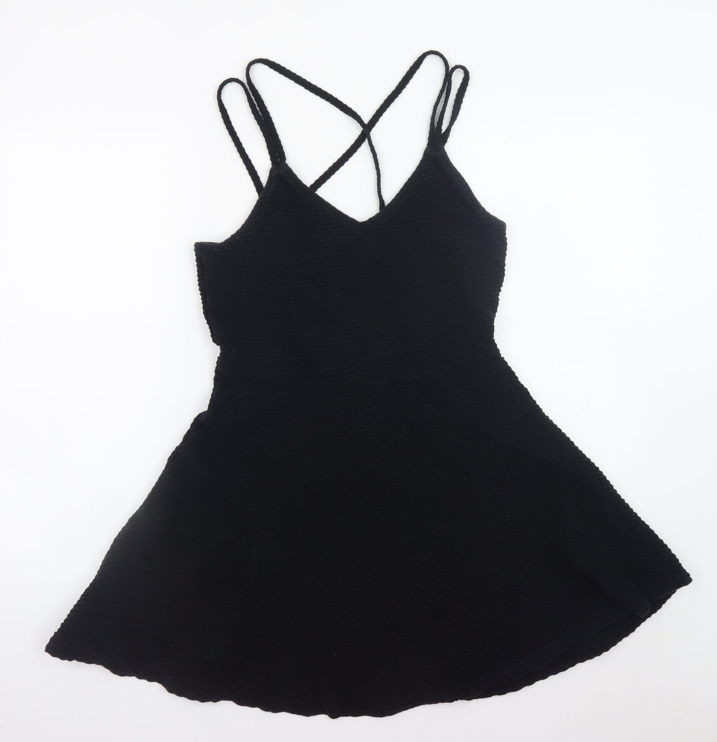 Superdry Women's Black Fit & Flare Sleeveless Short Dress M