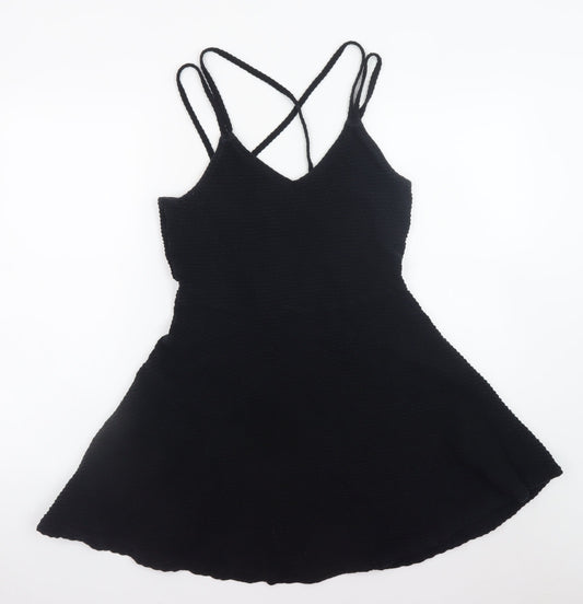 Superdry Women's Black Fit & Flare Sleeveless Short Dress M