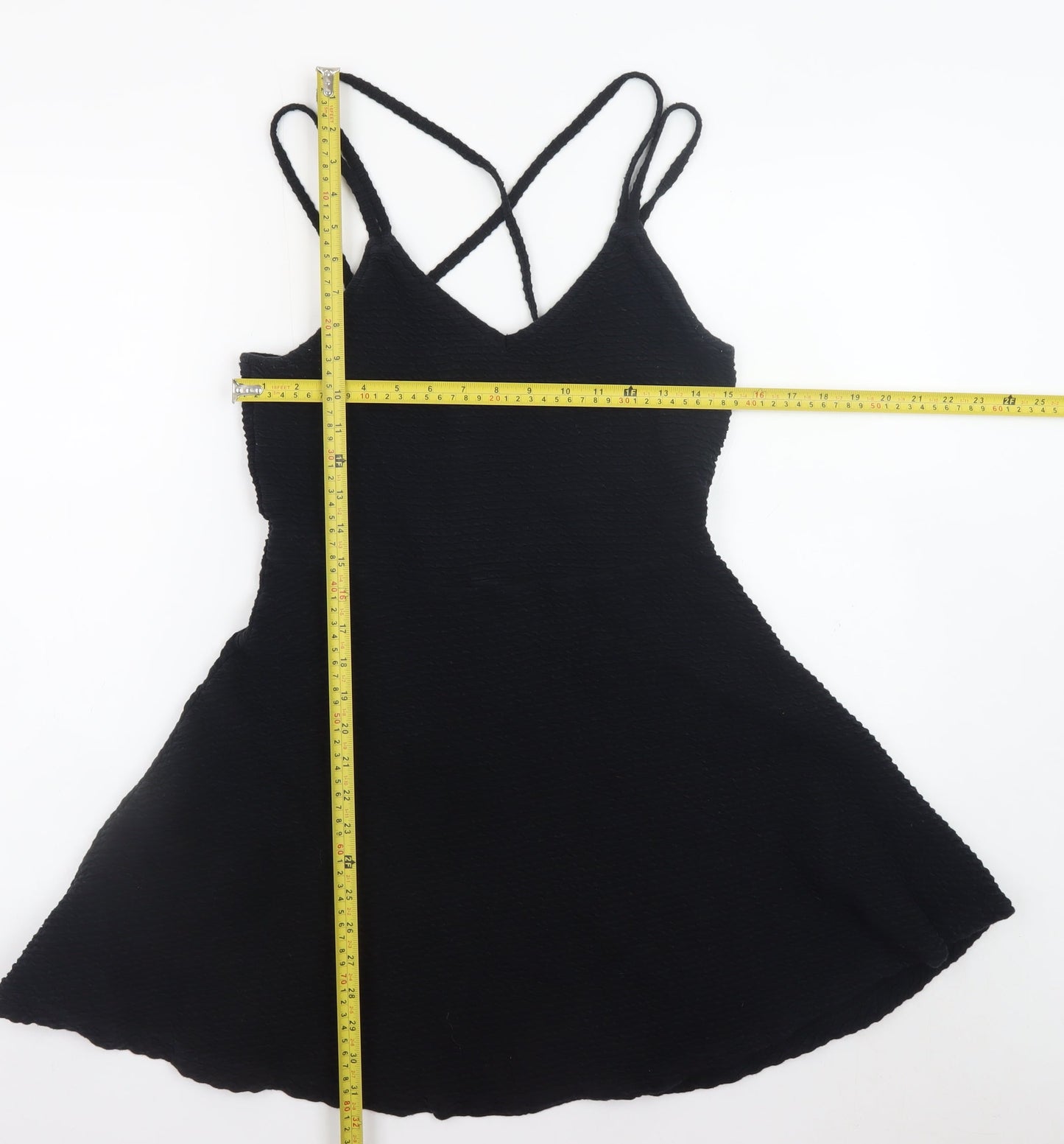 Superdry Women's Black Fit & Flare Sleeveless Short Dress M