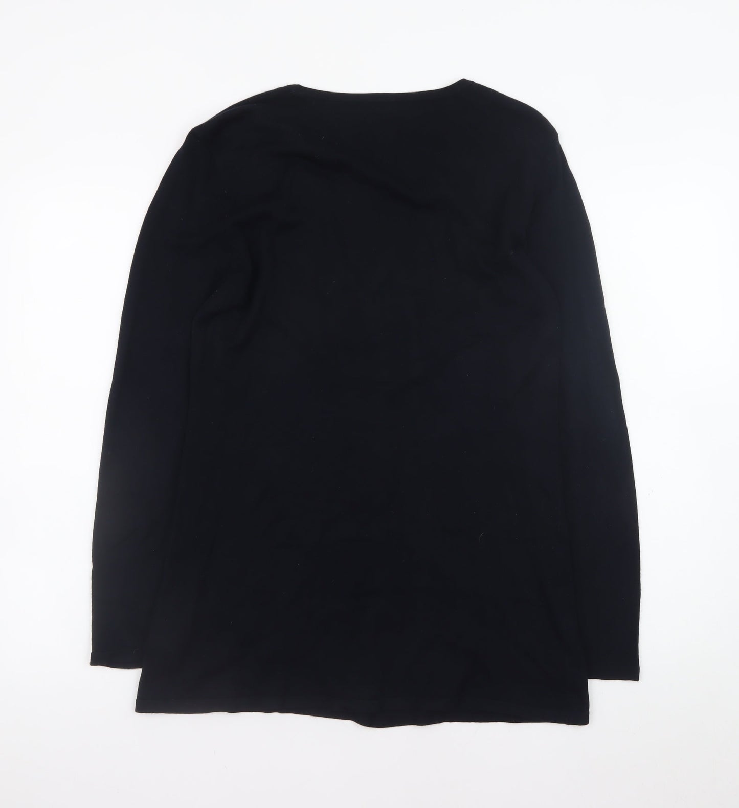Gerry Weber Women’s Black V-Neck Shift Dress Size 12 Long Sleeve