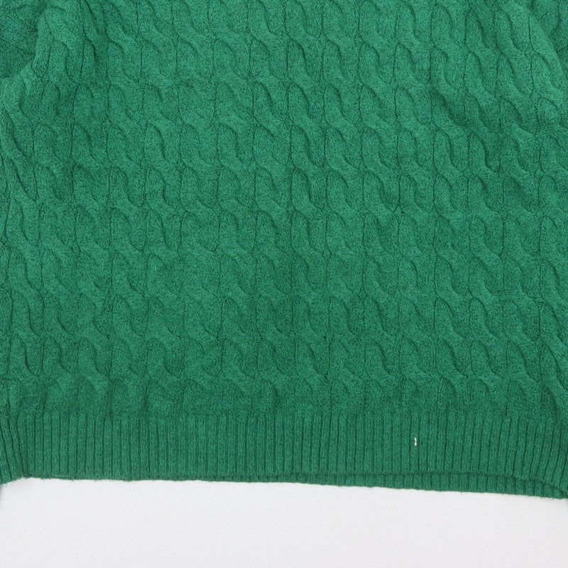 Additional view of Rachel Roy Men's Green Cable-Knit Crew Neck Jumper XL
