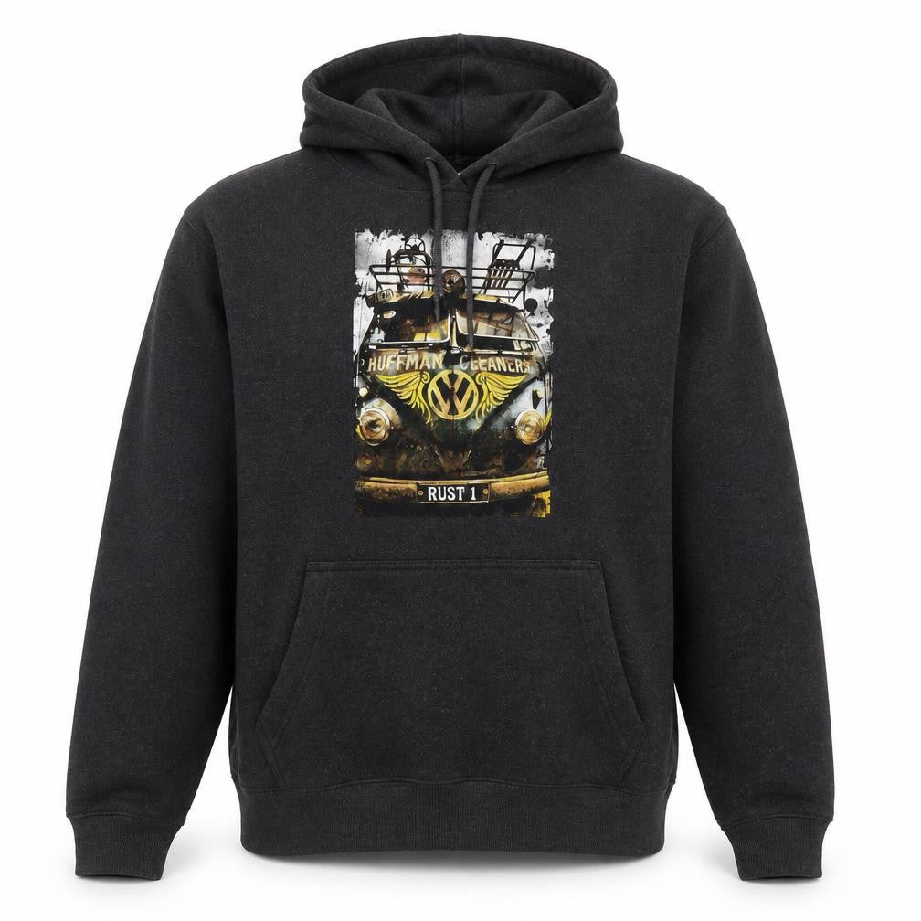 BAKARUDA Men's Black Graphic Pullover Hoodie Size M