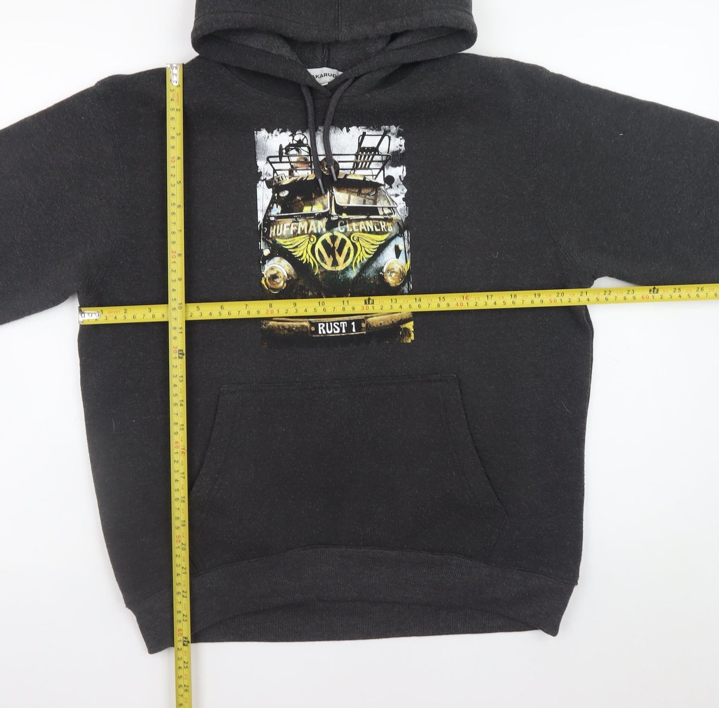 BAKARUDA Men's Black Graphic Pullover Hoodie Size M