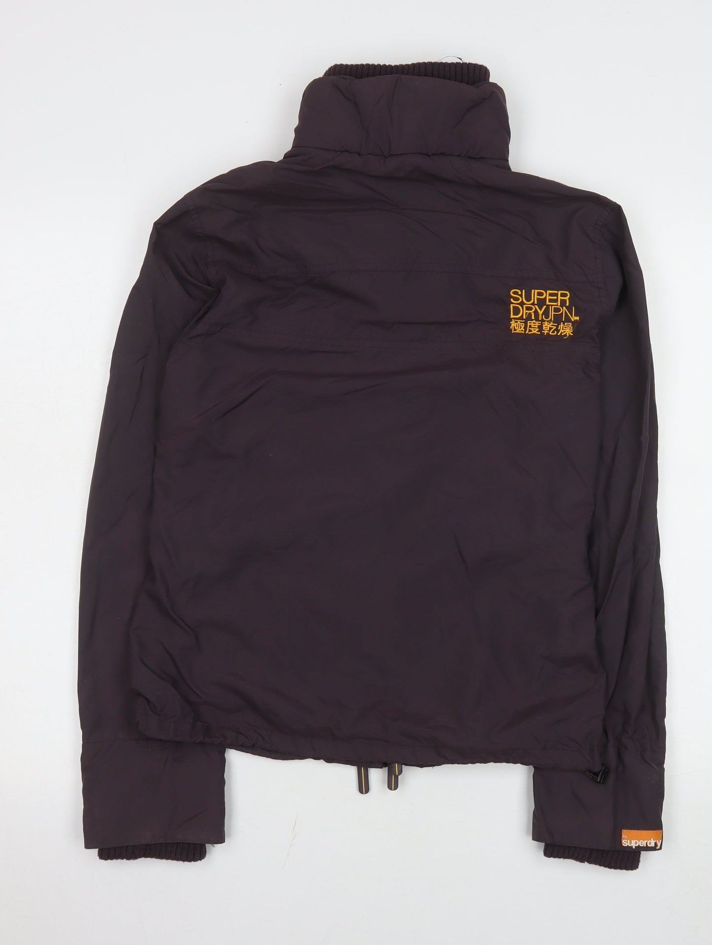 Superdry Women Brown L Short Puffer Jacket Logo Zip Lined