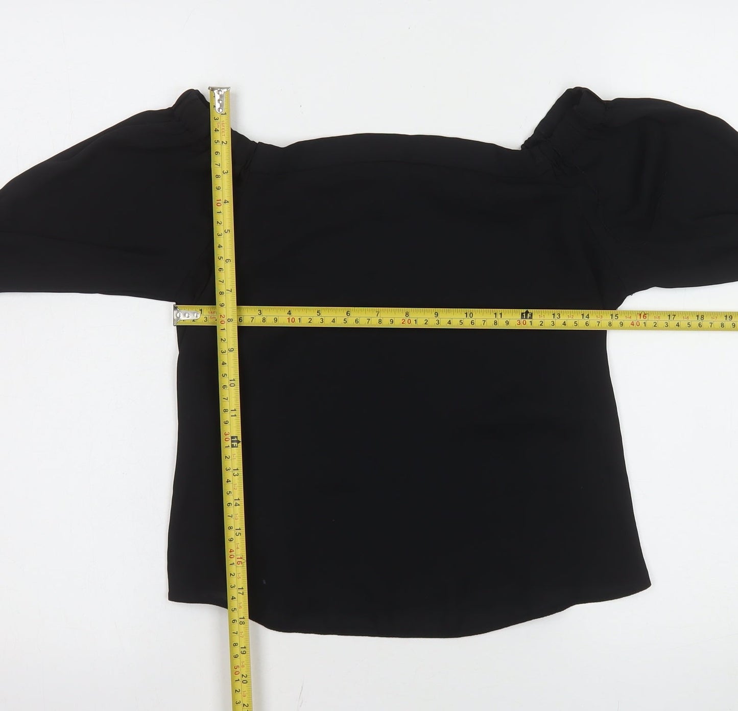 Select Women’s Black Off Shoulder Chiffon Blouse UK 6