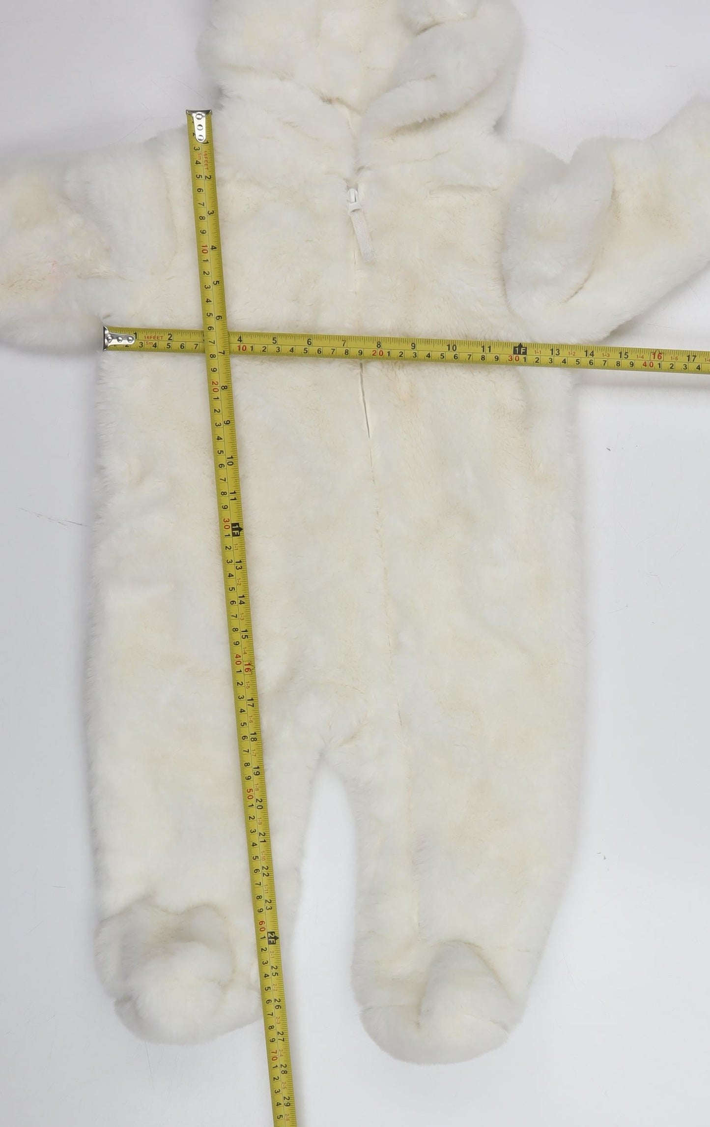Marks and Spencer Unisex Baby Ivory Faux Fur Hooded Snowsuit 9-12 Months