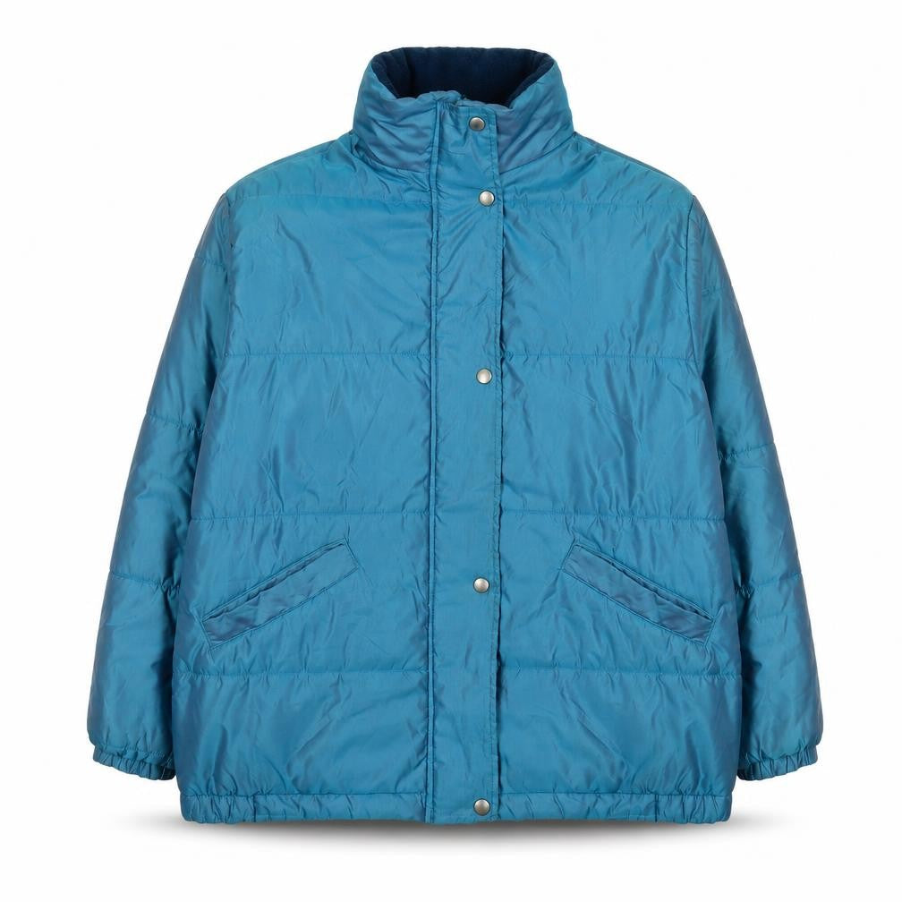 Marks & Spencer Teens Blue Puffer Jacket Size 10 Winter Lined