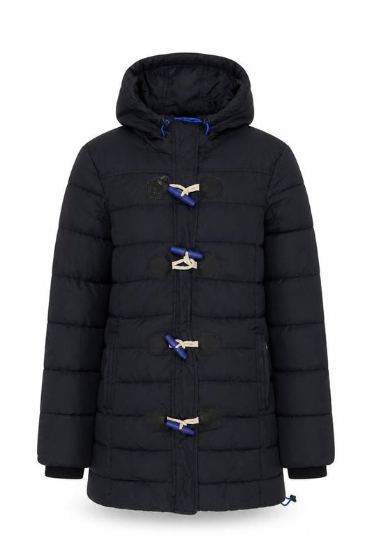 Superdry Women's Black Hooded Duffle Puffer Jacket Size M