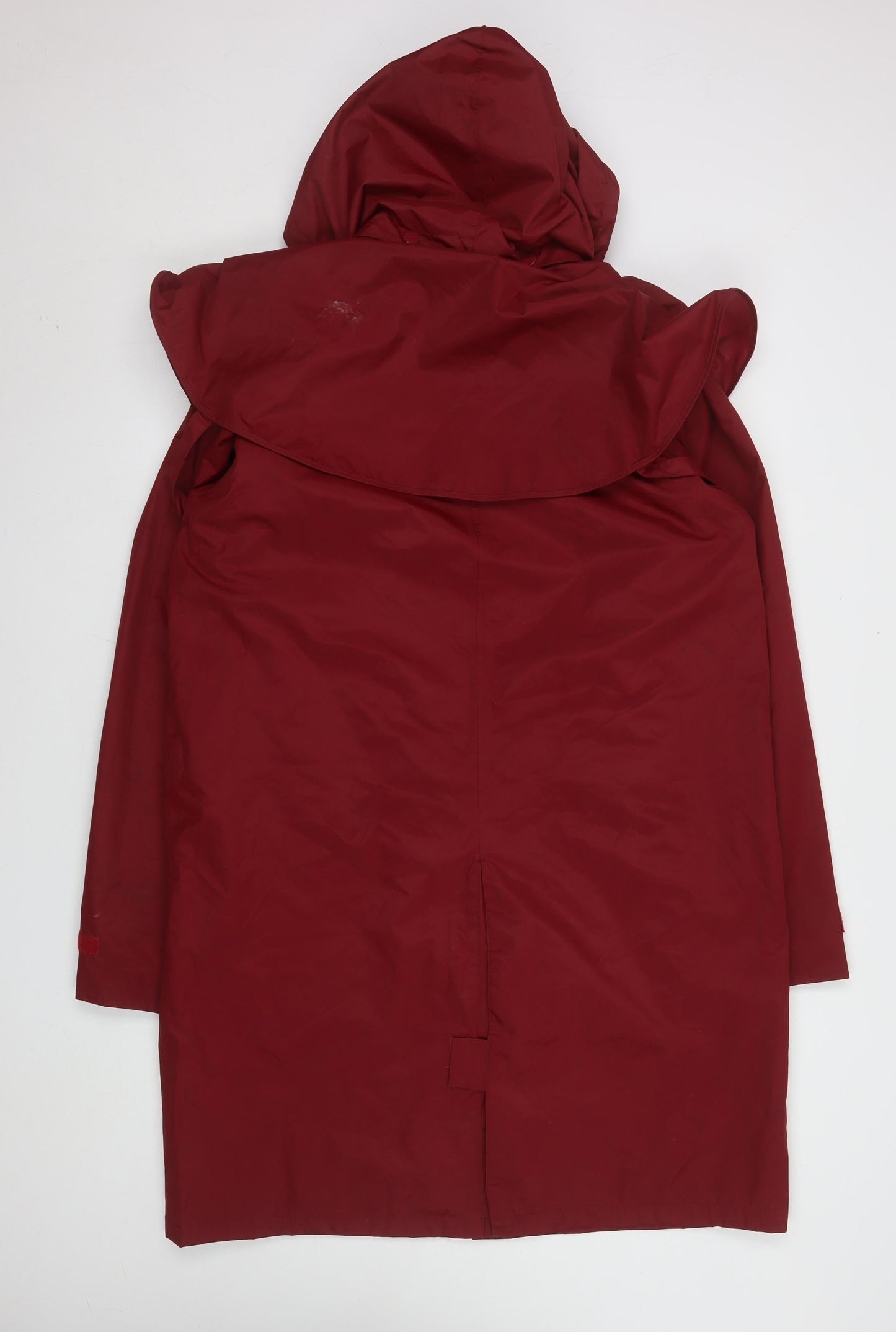 Cotton Traders Womens Red Waterproof Hooded Rain Coat Size M