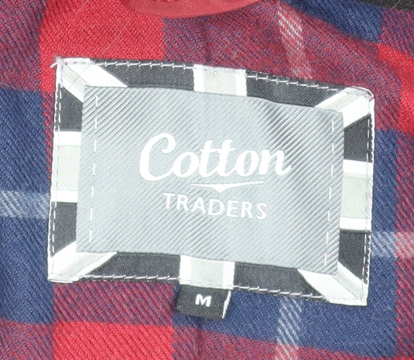 Cotton Traders Womens Red Waterproof Hooded Rain Coat Size M