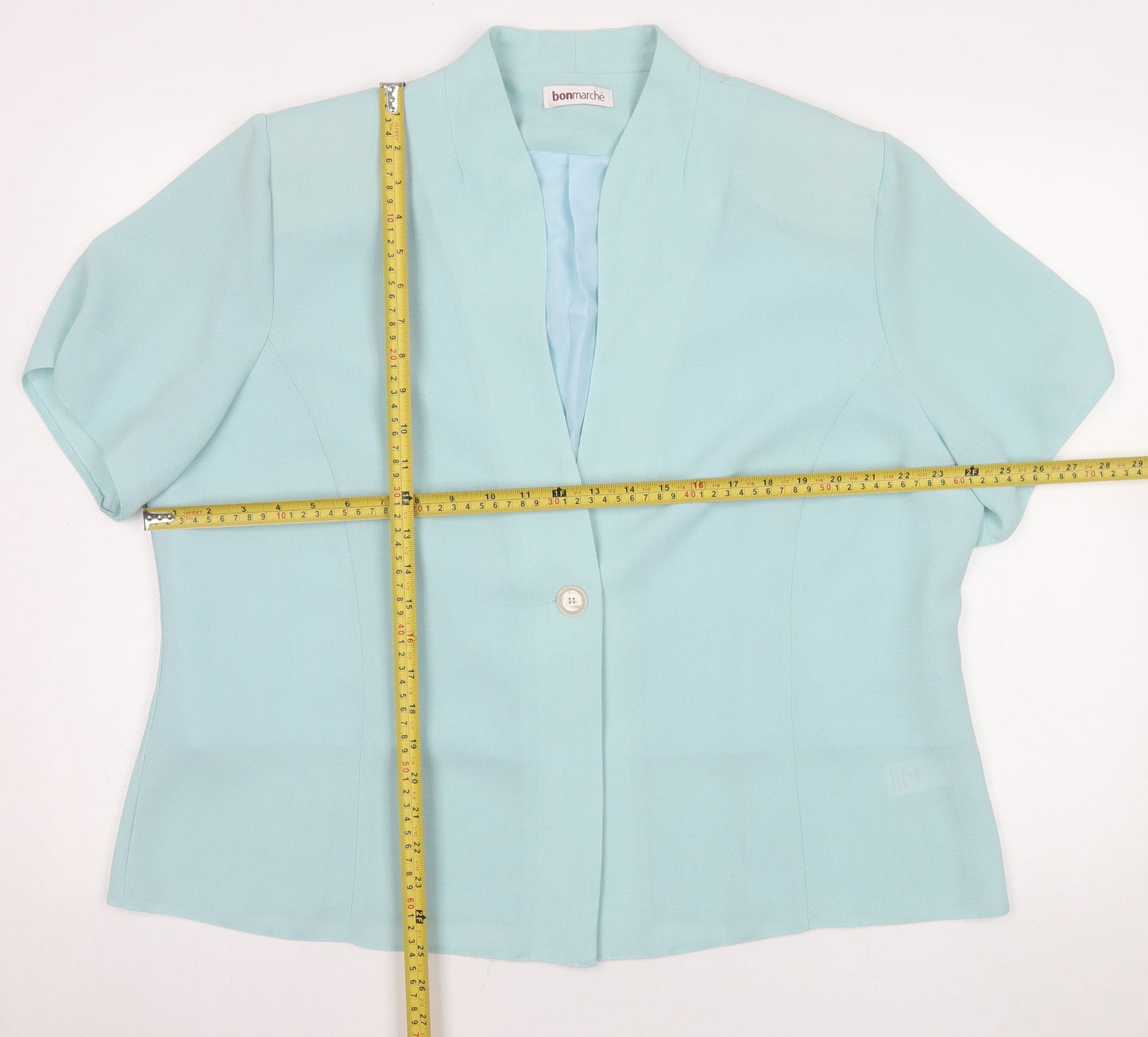 Bonmarché Women's Blue Short Sleeve Woven Blouse Size 22