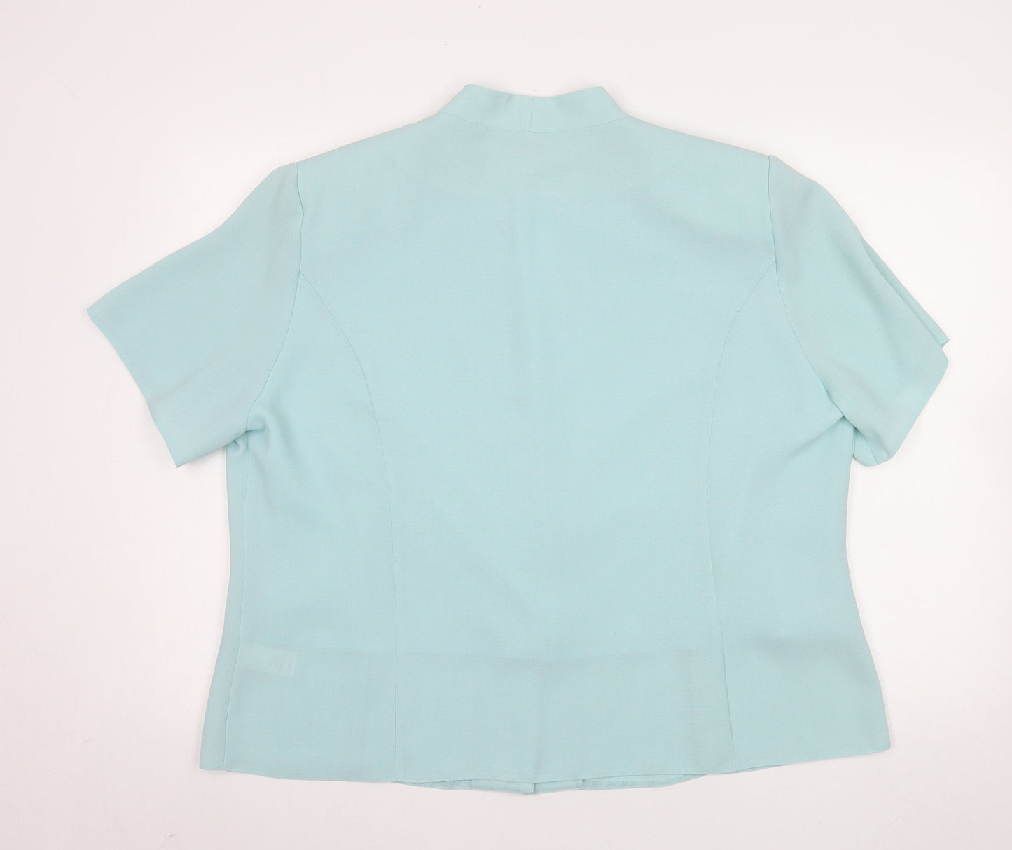 Bonmarché Women's Blue Short Sleeve Woven Blouse Size 22