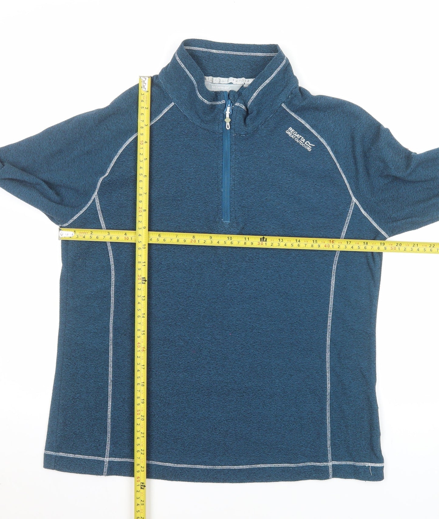 Regatta Women Blue 1/4 Zip Pullover Sweatshirt UK 12