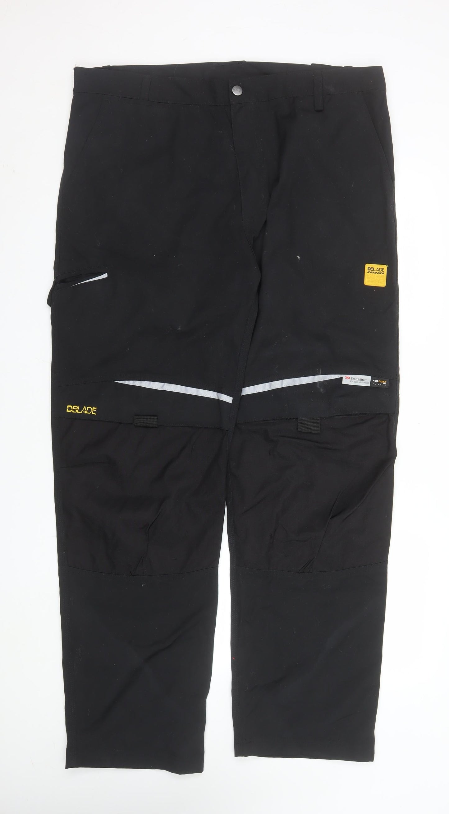 DBLADE Workwear Black XXL Men's Cargo Work Trousers Reflective Waterproof