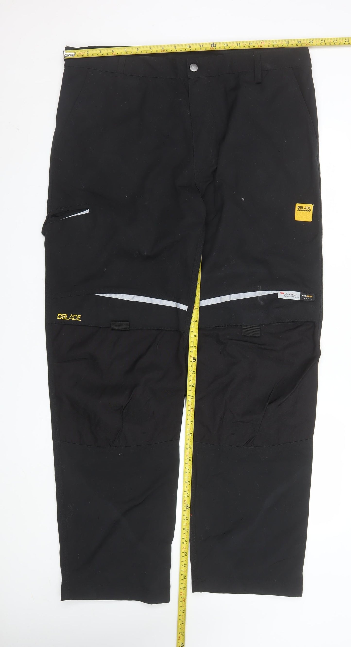 DBLADE Workwear Black XXL Men's Cargo Work Trousers Reflective Waterproof
