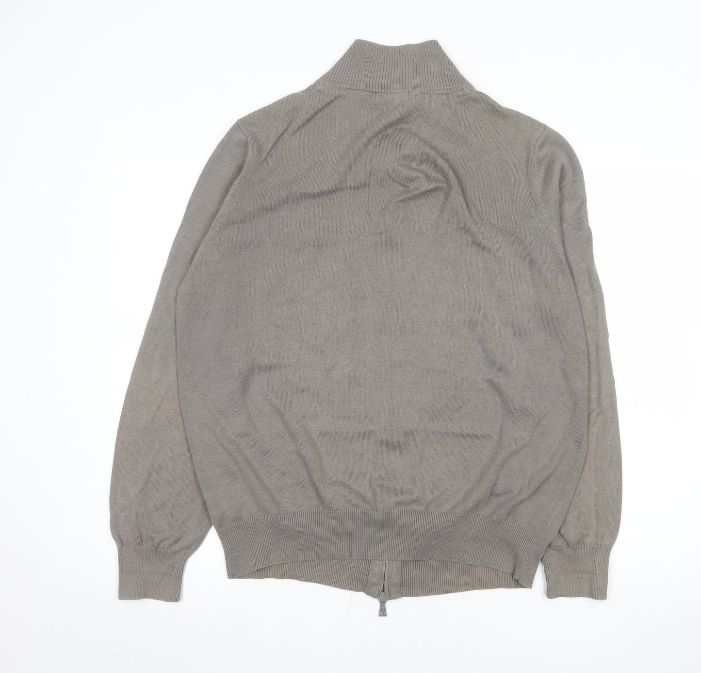 Henri Lloyd Men’s Grey Cotton Full Zip Knit Jacket Size L