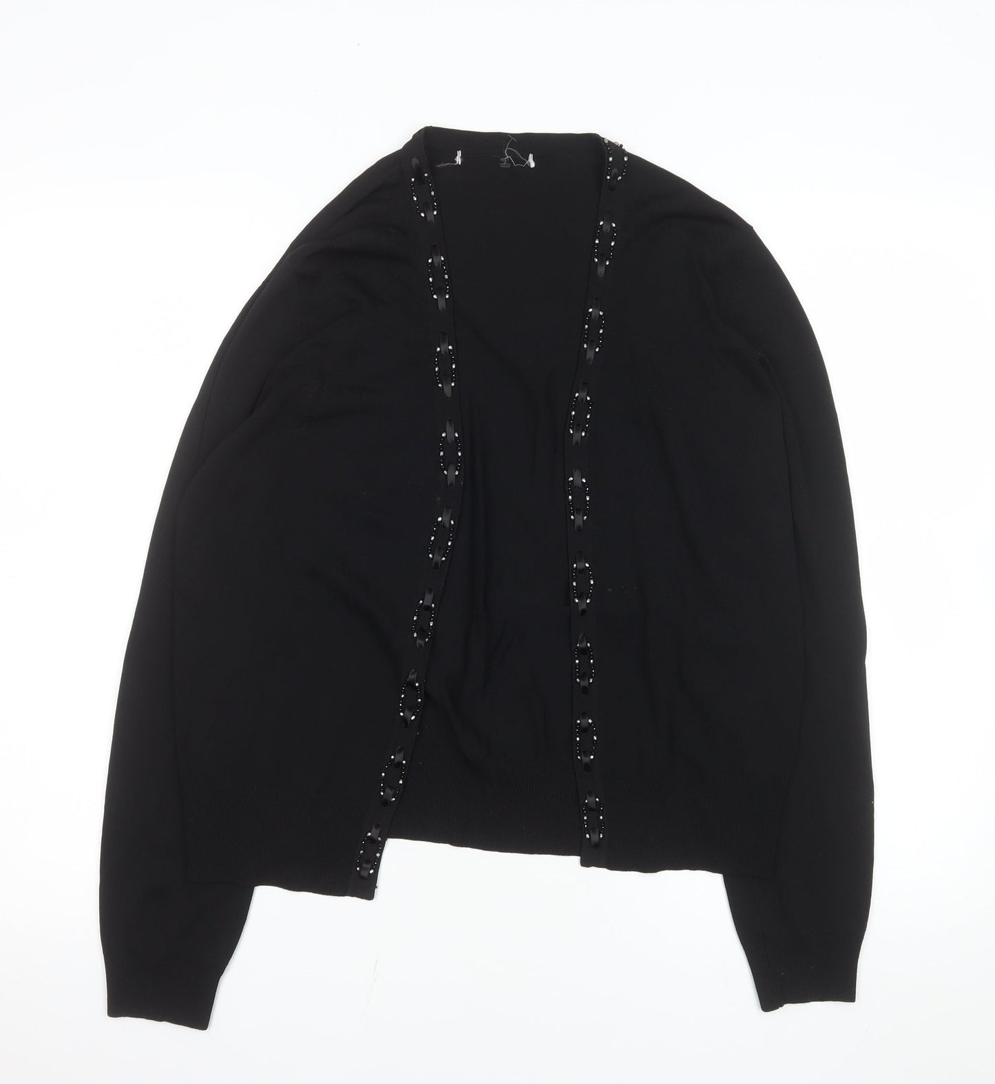 Marks and Spencer Women’s Black Beaded Knit Cardigan UK 14