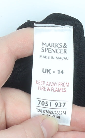 Marks and Spencer Women’s Black Beaded Knit Cardigan UK 14