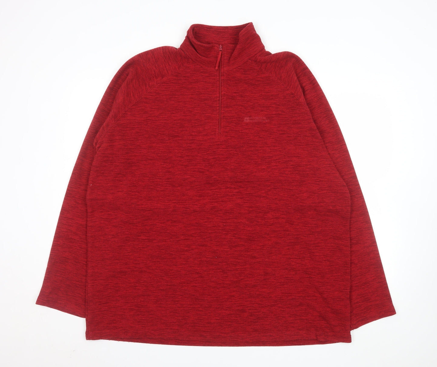 Mountain Warehouse Men's Red 2XL Fleece 1/4 Zip Pullover Sweatshirt