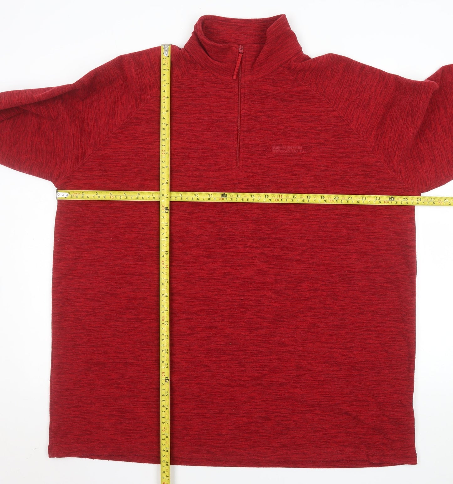 Mountain Warehouse Men's Red 2XL Fleece 1/4 Zip Pullover Sweatshirt