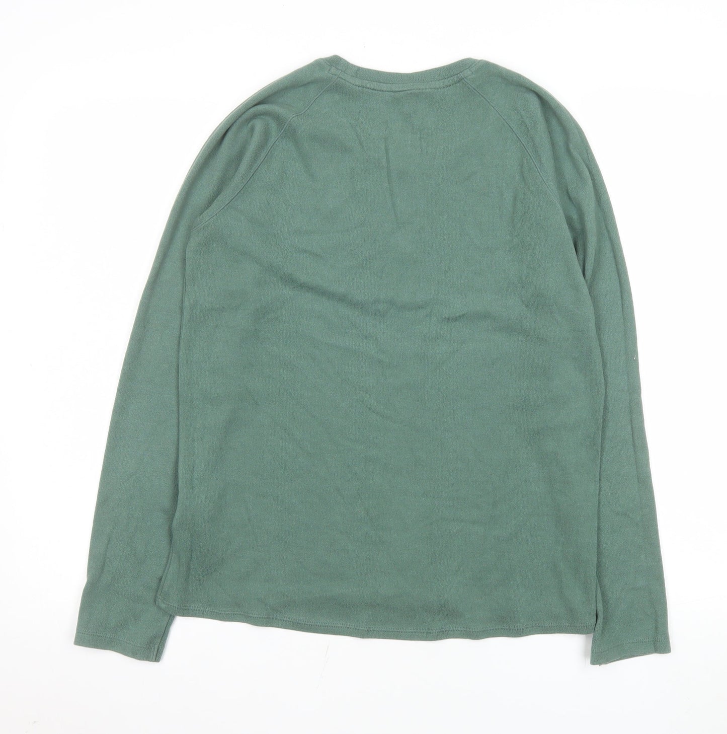 Uniqlo Men Green Medium Pullover Lightweight Crew Neck Sweatshirt