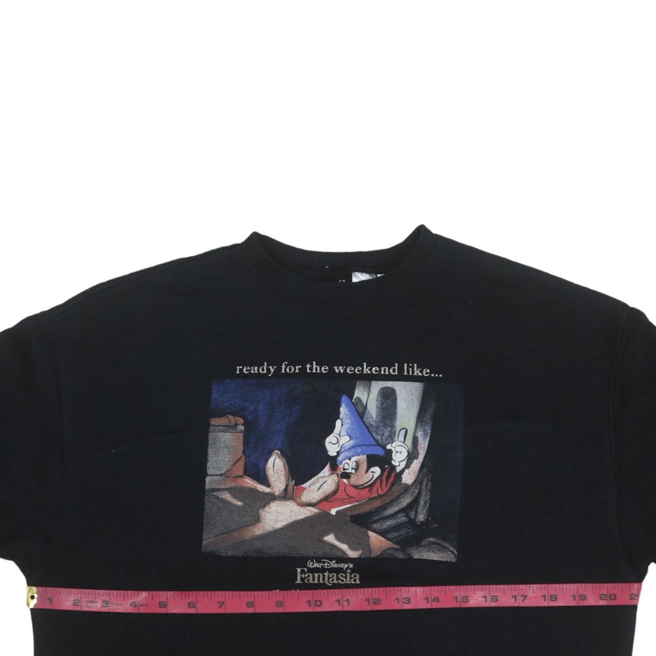 H&M Divided Women Black XS Pullover Sweatshirt Disney Fantasia Mickey