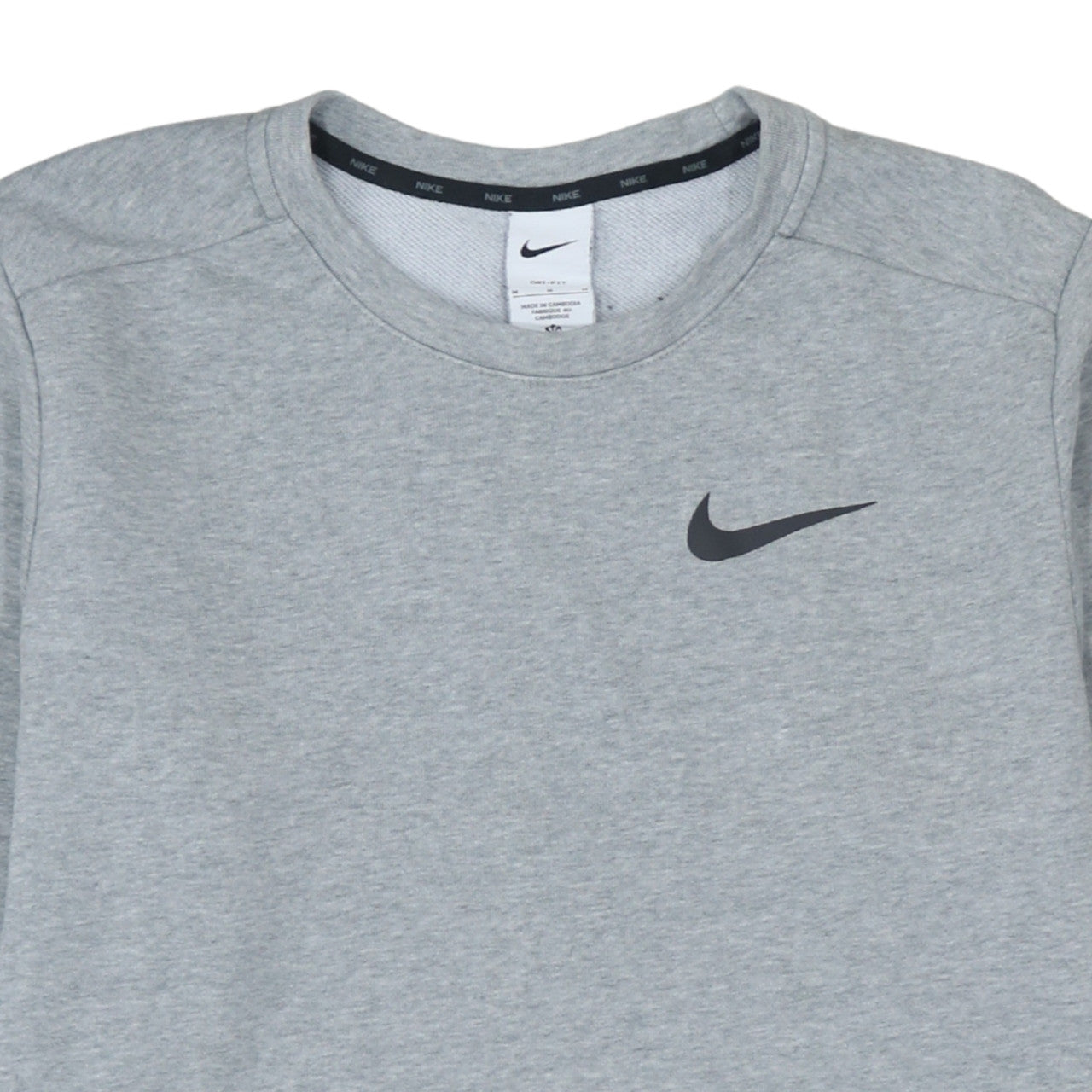 Nike Men's Grey Crew Neck Pullover Sweatshirt Size M