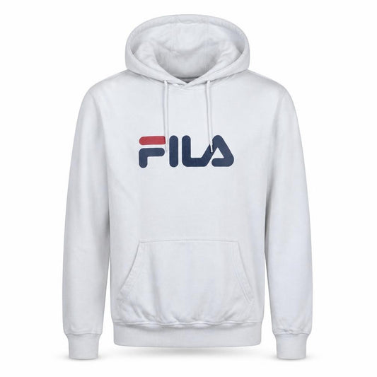 FILA Men's White Pullover Hoodie Small Regular Fit Fleece Activewear