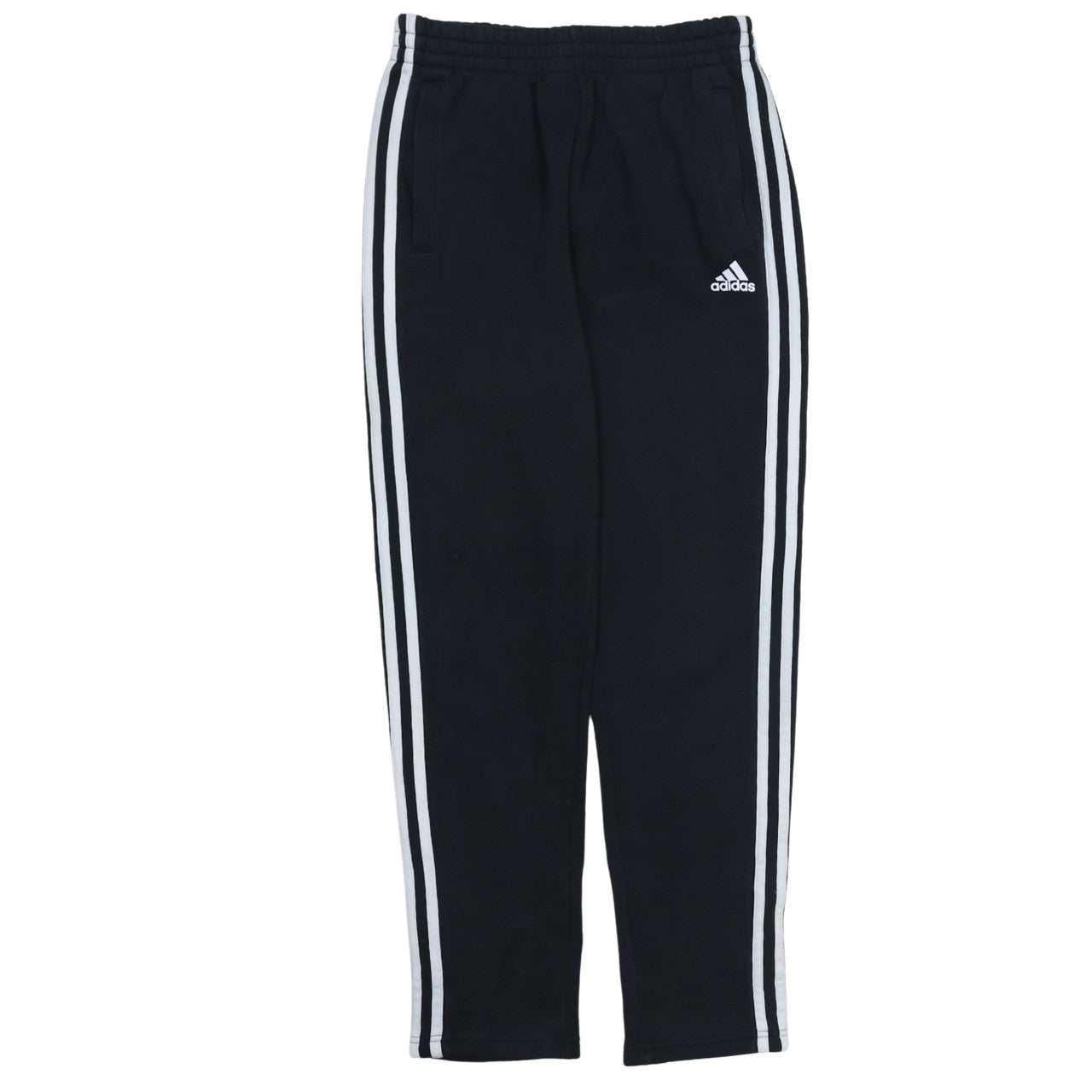 Adidas Boys Black Jogger Trousers 13-14 Years Side Stripe Sportswear