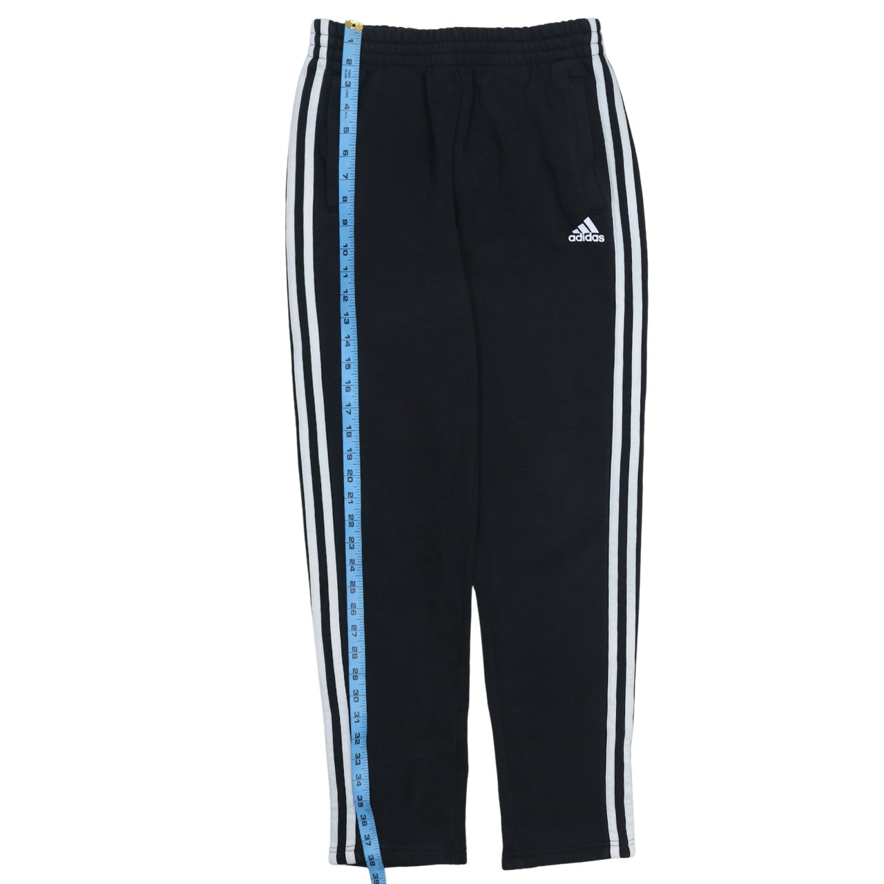 Adidas Boys Black Jogger Trousers 13-14 Years Side Stripe Sportswear