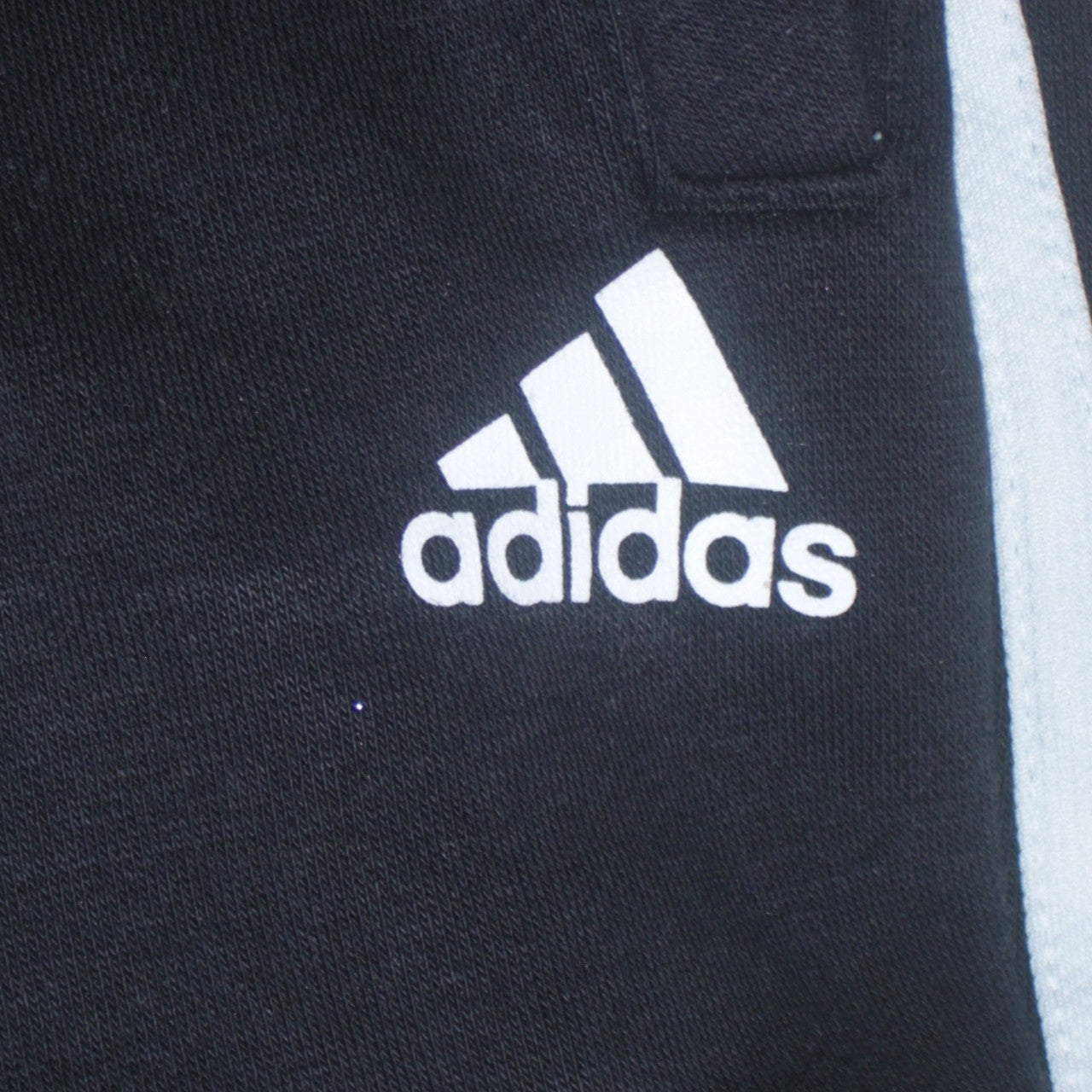 Adidas Boys Black Jogger Trousers 13-14 Years Side Stripe Sportswear