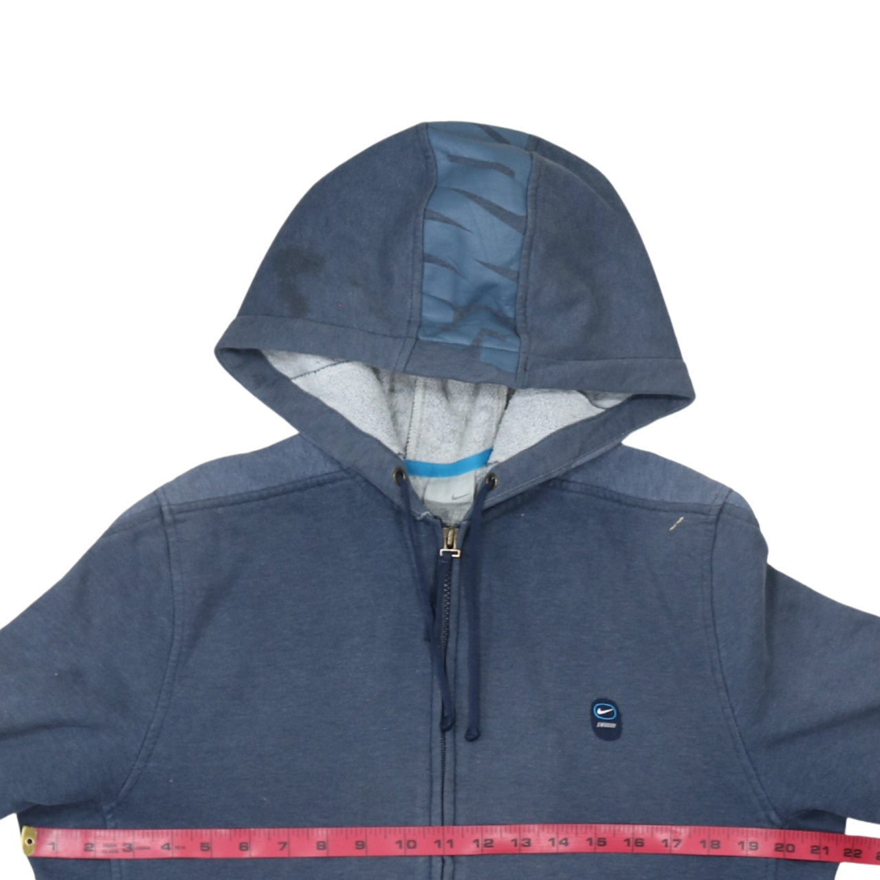 Nike Men's Blue Full Zip Hoodie Medium Fleece Cotton Sweatshirt
