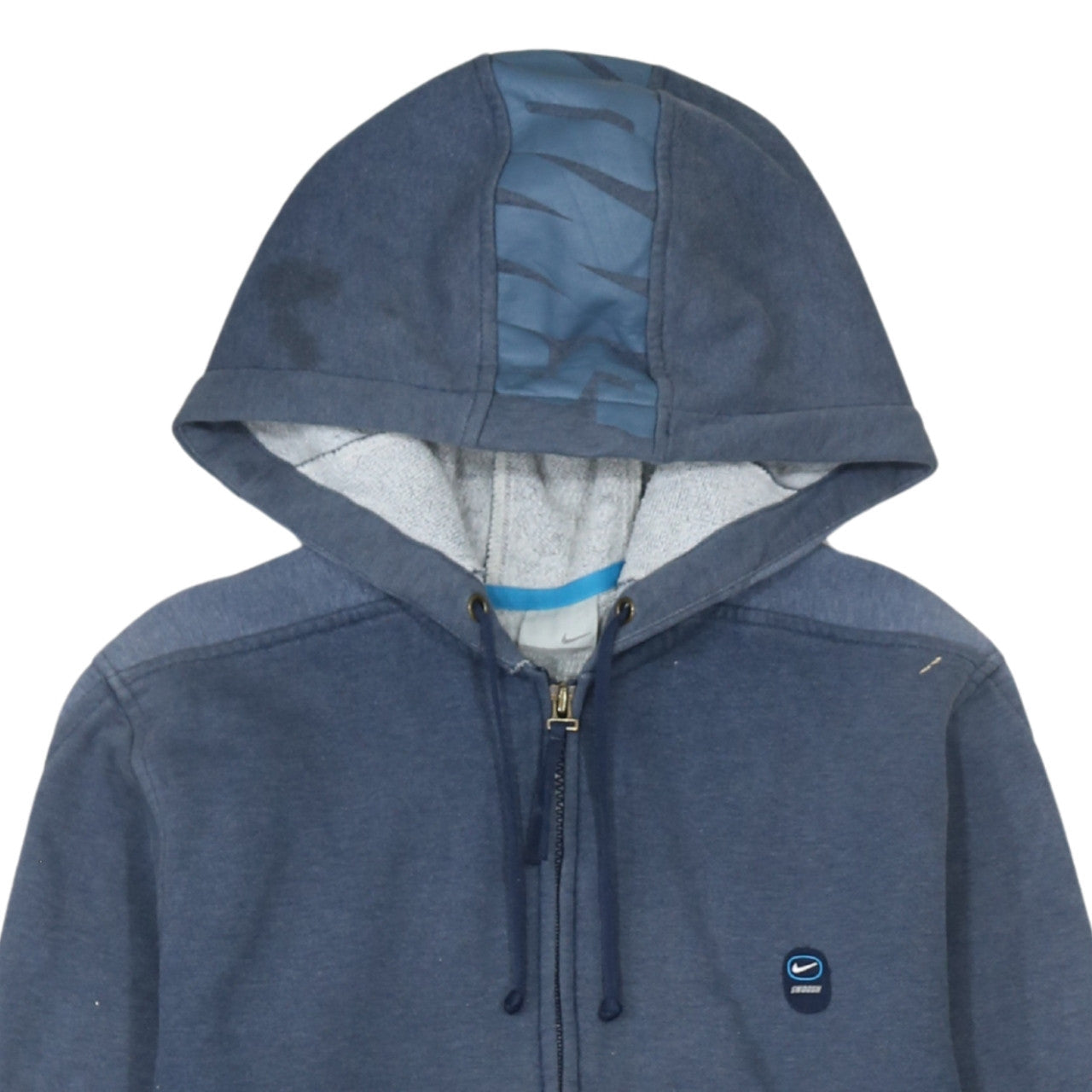 Nike Men's Blue Full Zip Hoodie Medium Fleece Cotton Sweatshirt