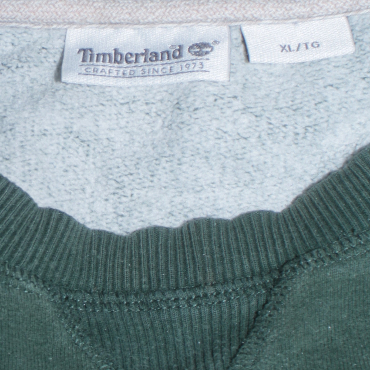 Timberland Men's Green XL Crew Neck Pullover Sweatshirt