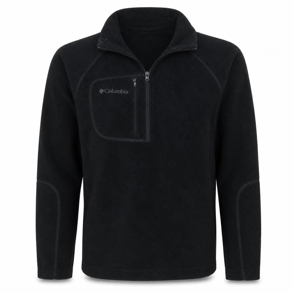 Columbia Men's Black Fleece 1/4 Zip Pullover Sweatshirt M