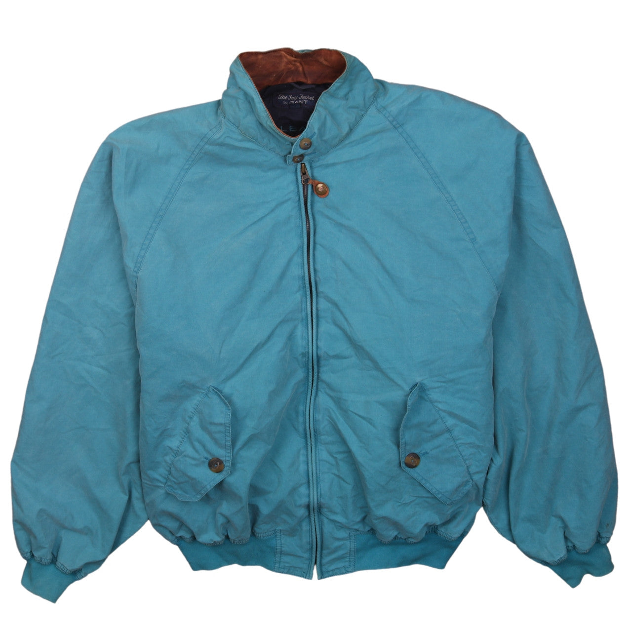Gant Men's Blue Ivy Bomber Jacket L Cotton Casual Preppy Style
