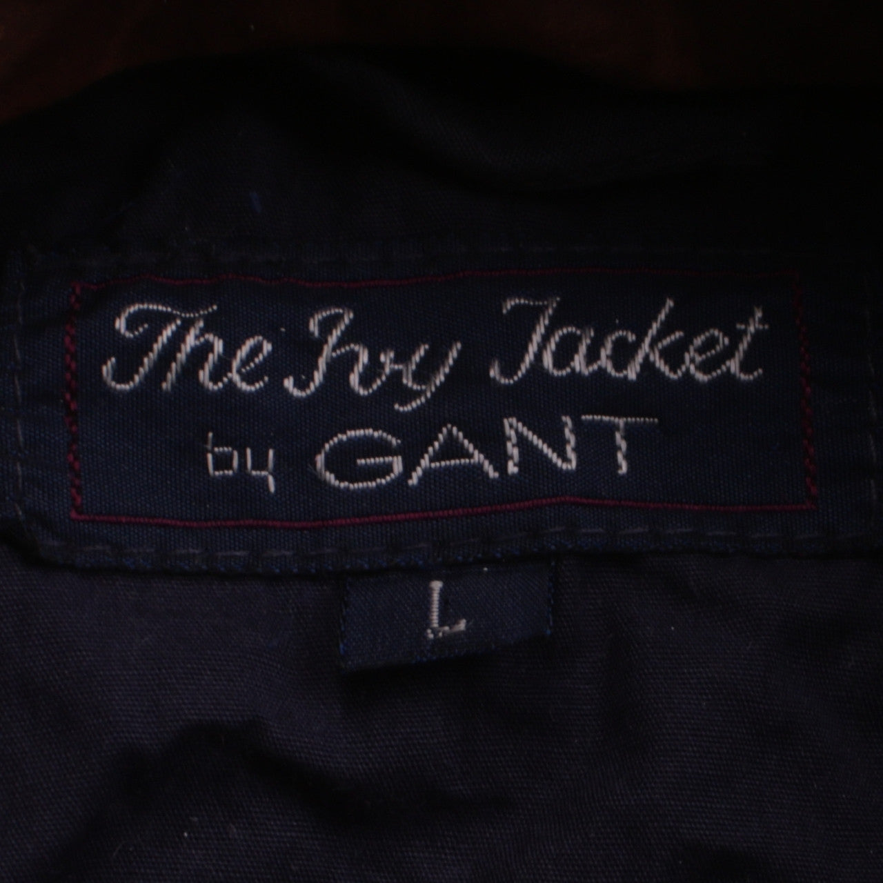 Gant Men's Blue Ivy Bomber Jacket L Cotton Casual Preppy Style